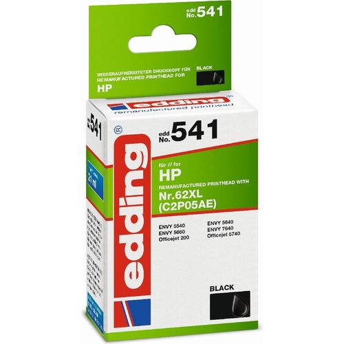 Druckerpatrone kompatibel mit HP No. 62XL (C2P05AE) black Packung mit 12 Stück