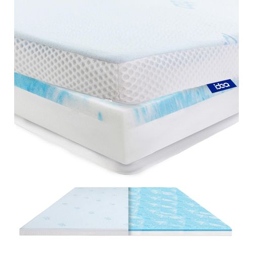 Komfortschaummatratze Topper, Gel Matratzen Topper H3/H4 aus 7,5 cm Höhe Memory Foam Gewebe, Bequeme Matratzentopper für Boxspringbett und Unbequemem
