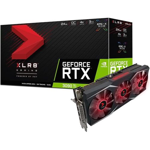 PNY GeForce RTX™ 3090 Ti 24GB GDDR6X XLR8 Gaming Epic-X RGB™ Uprising Triple Fan Grafikkarte Overclocked Edition