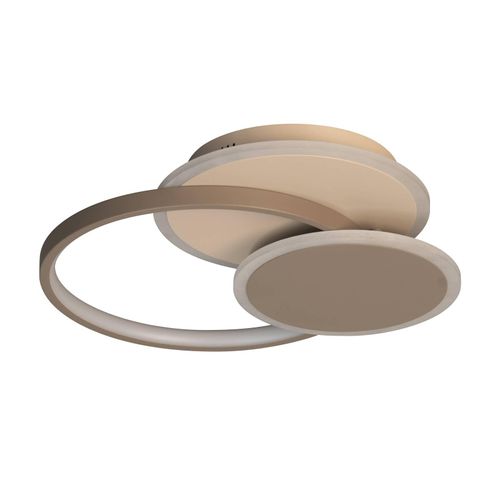 LED-Deckenlampe Tomo, greige/sandfarben, 40 cm, Metall, CCT