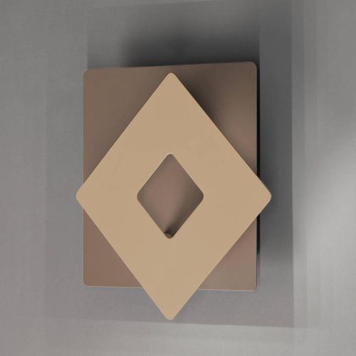 LED-Wandleuchte Hennes, Breite 18 cm, greige/sandfarben