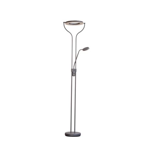 LED-Stehlampe Davos, sandgrau, Höhe 180 cm, 2-flg., CCT