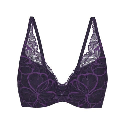 Triumph - Gefütterter Bügel-BH - Eggplant 75C - Body Make-up Illusion Lace - Unterwäsche für Frauen