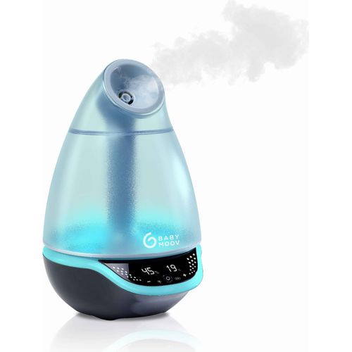 Babymoov Hygro Plus Digitaler Luftbefeuchter mit Nachtlicht (7 Farben), automatischer Feuchtigkeitsregelung, Zerstäuber für ätherische Öle | Mehrfarbig