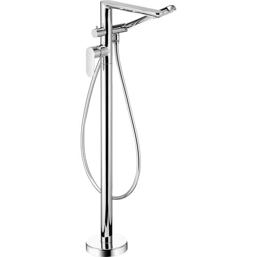 Wannenarmatur, freistehend, mit Duschset Chrom