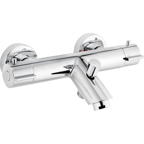 Wannenarmatur,thermostatisch-rund Zweigriff Chrom