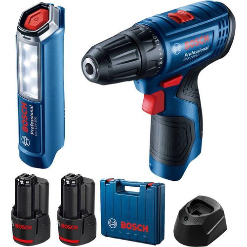 Bosch wiertarko-wkrtarka 12v 30/14nm 2x2,0ah li-ion walizka gsr 120-li + gli 12v-300