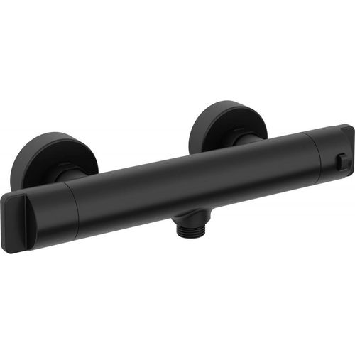 Duscharmatur, thermostatisch Zweigriff, Nero