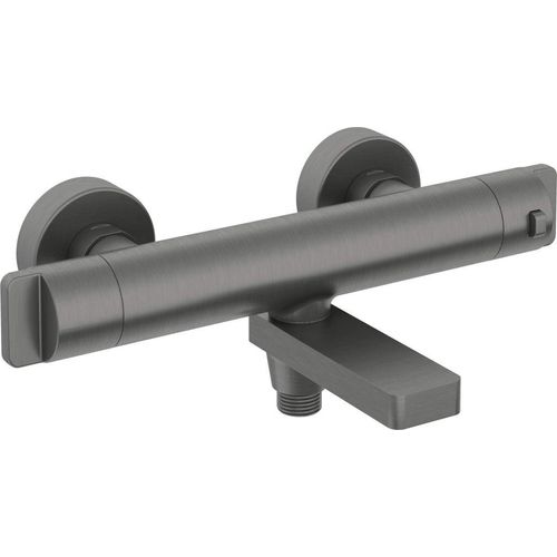 Wannenarmatur, thermostatisch Zweigriff, Titanium
