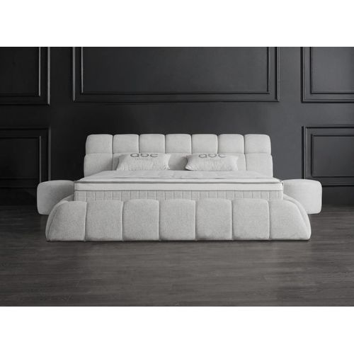 Boxspringbett Claudi 160 x 200 cm Cremebeige Voll-orthopädisches Komfortbett mit Bettkasten, inkl. Lieferung und Montage