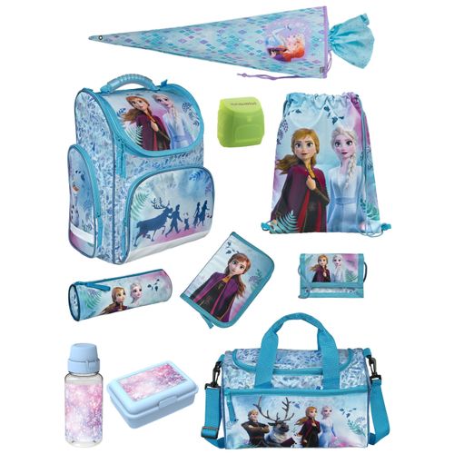 Disney Die Eiskönigin Schulranzen für Mädchen Schultasche im Set 10-teilig mit Sporttasche und Schultüte 70cm
