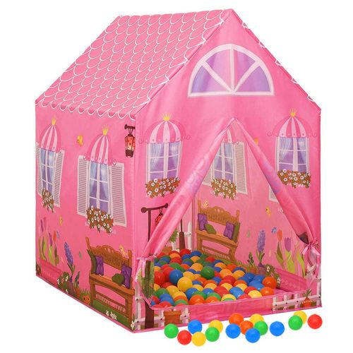 Prolenta Premium - Kinder-Spielzelt mit 250 Bällen Rosa 69x94x104 cm