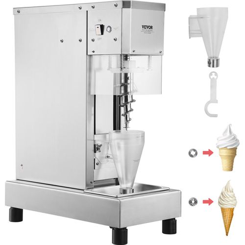 VEVOR Eiscreme-Mixer, 750 W Hochgeschwindigkeits-Rührmaschine 1740 U/min, Eiscreme-Shaker aus Edelstahl 304, langer Griff + PC-Schutzschild, anpassbar mit jeder Eiscreme-Sorte