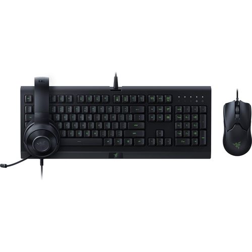 Power Up Bundle – Esports-Spielset bestehend aus einer Cynosa Lite Tastatur (Qwertz DE-Layout), einer Viper Maus und einem Kraken X Lite Headset, schwarz