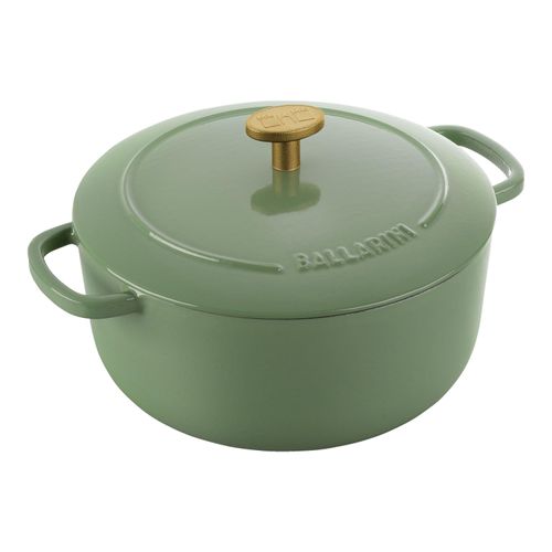 BALLARINI Bellamonte Cocotte 20 cm, rund, Grün, Gusseisen