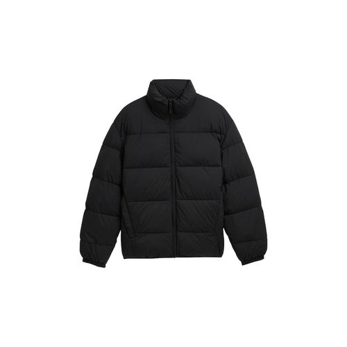 TOM TAILOR DENIM Herren Lightweight Pufferjacke mit Stehkragen, schwarz, Uni, Gr. M