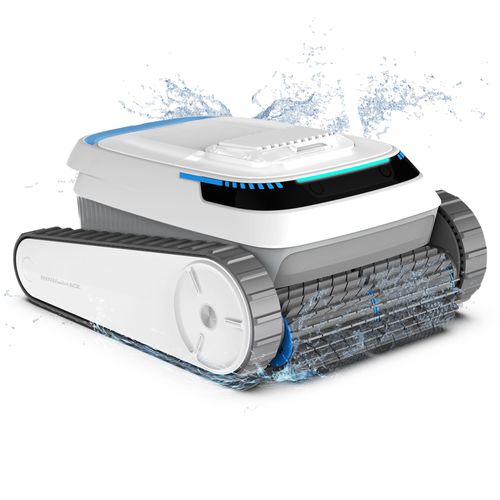 PC10 Poolroboter Akku Poolsauger Kabellos, Intelligente Navigation, 3 Reinigungsmodi, 120Min Akkulaufzeit, 170m² Reinigungsfläche für Boden und Wand