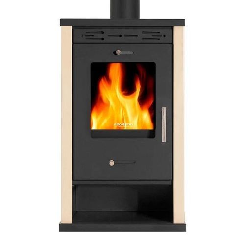 Kaminofen EKO 3 Holzofen 8,5 kW Elfenbein Stahl Ecodesign A+ 82% Effizienz