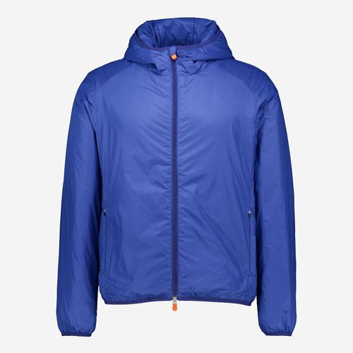 Blaue Jacke mit Logo