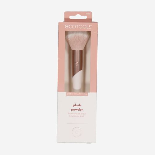 Weiß-roségoldfarbener Puderpinsel
