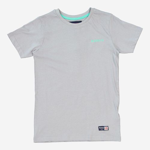 Graues T-Shirt mit Logo-Details