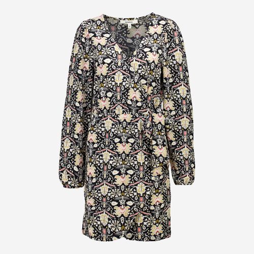 Mehrfarbiges Minikleid in Wickeloptik