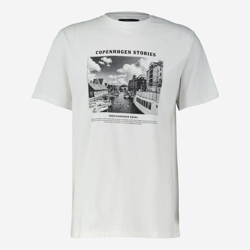 Weißes T-Shirt mit Christianshavn-Kanal-Motiv