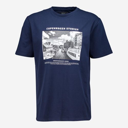 Dunkelblaues Regular Fit Christianshavn Kanal T-Shirt