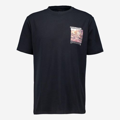 Schwarzes Regular Fit Nyhavn Kanal T-Shirt