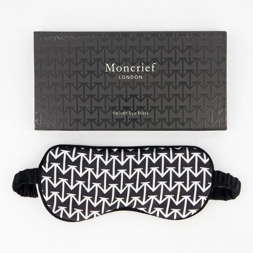Schwarze Augenmaske aus Samt mit Muster