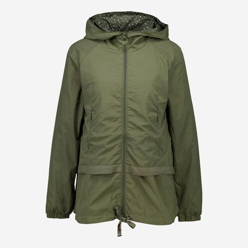 Schwarzer Windbreaker mit Kapuze