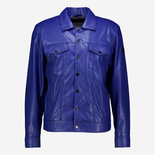 Blaue Jacke mit Kragen