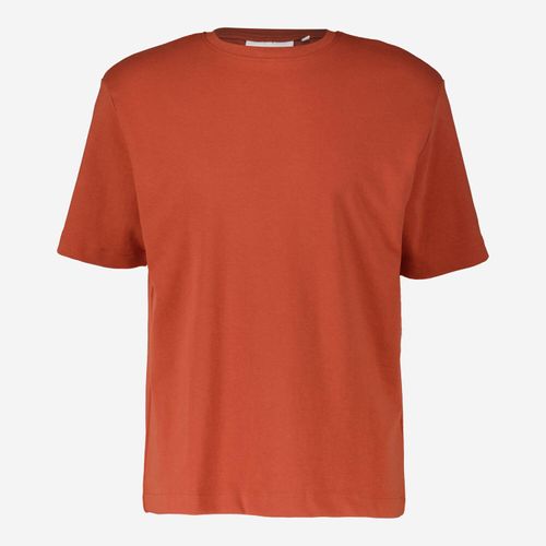 Rostbraunes T-Shirt aus Sweatstoff