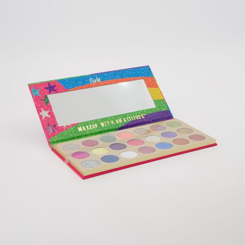 Mehrfarbige glitzernde Lidschattenpalette