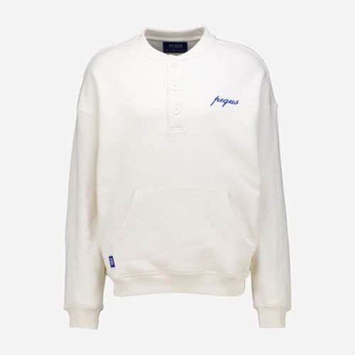 Weißes Sweatshirt mit gesticktem Logo