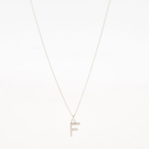 Halskette aus Sterling Silber mit F-Anhänger