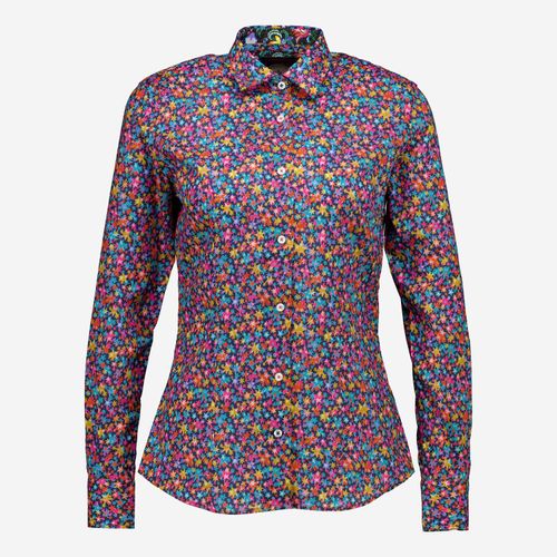 Mehrfarbige Hemdbluse mit Sternenmuster