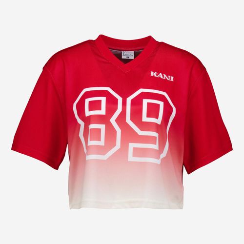 Rotes Cropped Fit Oberteil in Ombré-optik