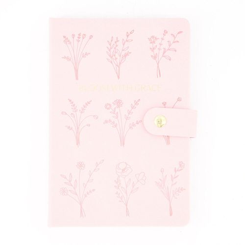 Rosafarbenes Tagebuch mit Muster A5