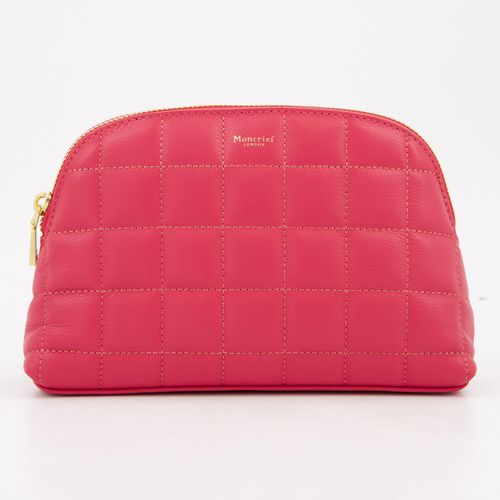 Pinke Kosmetiktasche mit Logo