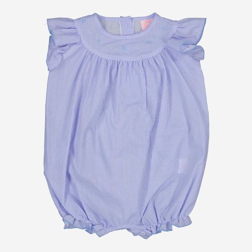 Blauer Strampler mit Streifenmuster
