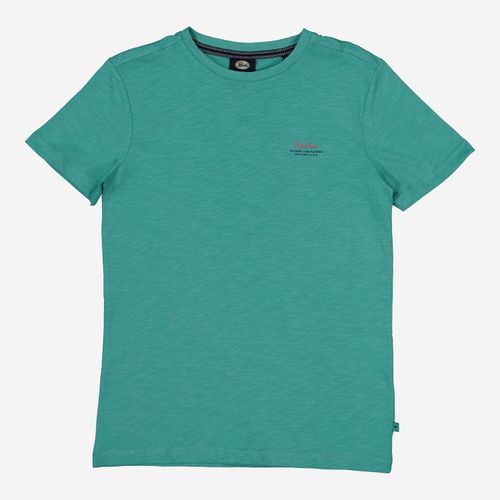 Grünes T-Shirt mit Logo