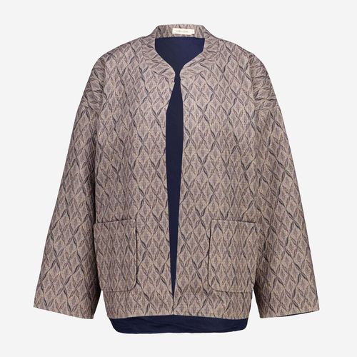 Graue gemusterte Jacke