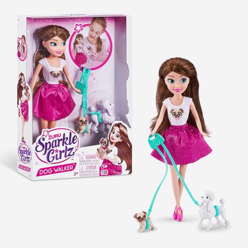 Mehrfarbige Dog Walker Puppe