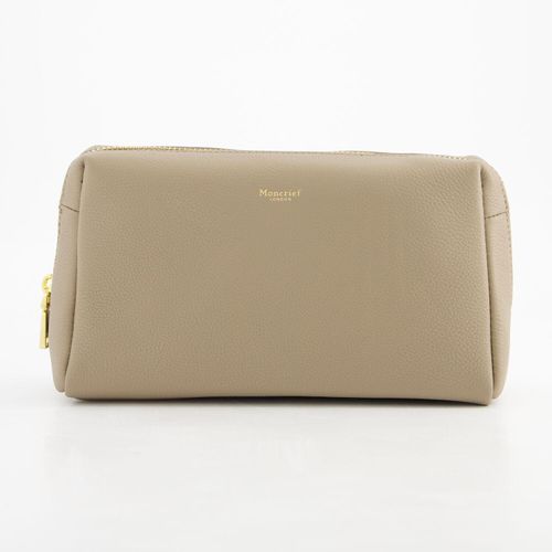 Braune Kosmetiktasche aus Leder