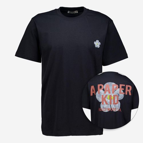 Schwarzes T-Shirt mit Druck