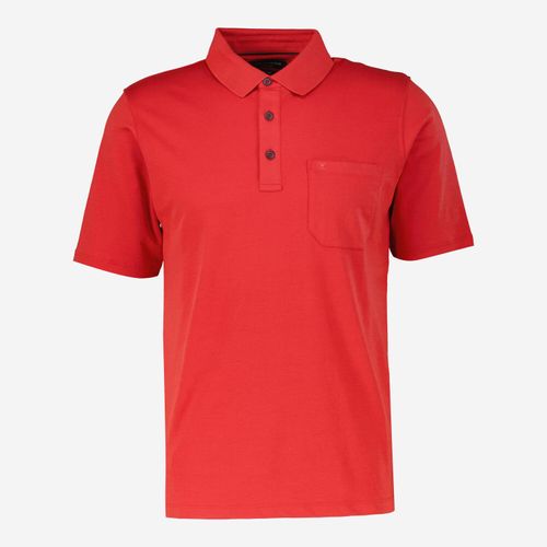 Rotes Poloshirt mit Brusttasche