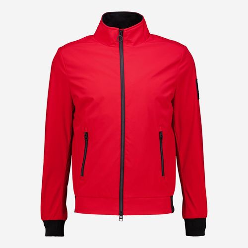 Roter Daster Windbreaker mit Stehkragen