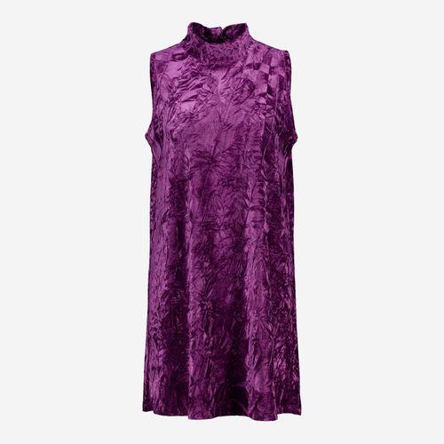 Violettes Minikleid in Samtoptik