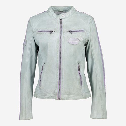 Grüne Jacke aus Leder